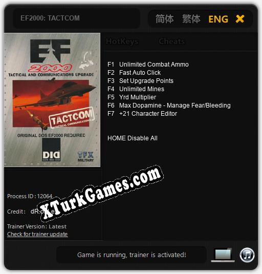 EF2000: TACTCOM: Cheats, Trainer +7 [dR.oLLe]