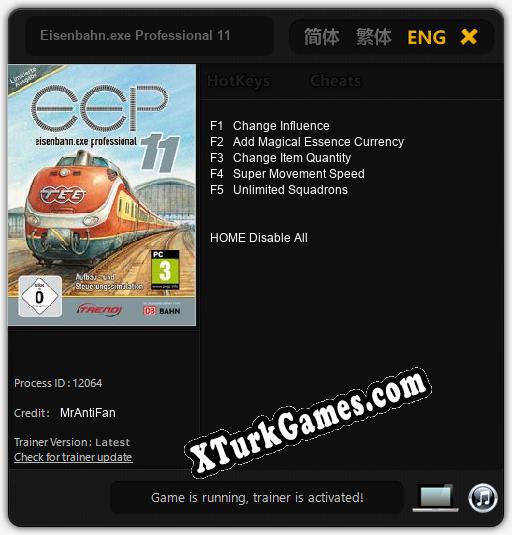Eisenbahn.exe Professional 11: Trainer’ı (V1.0.61)