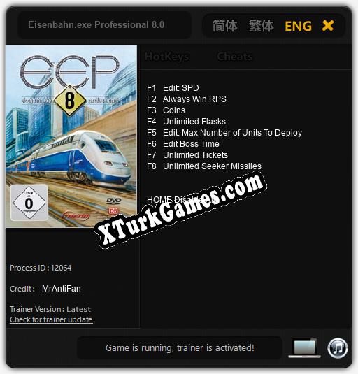 İçin Trainer’ı Çıktı Eisenbahn.exe Professional 8.0 [v1.0.7]