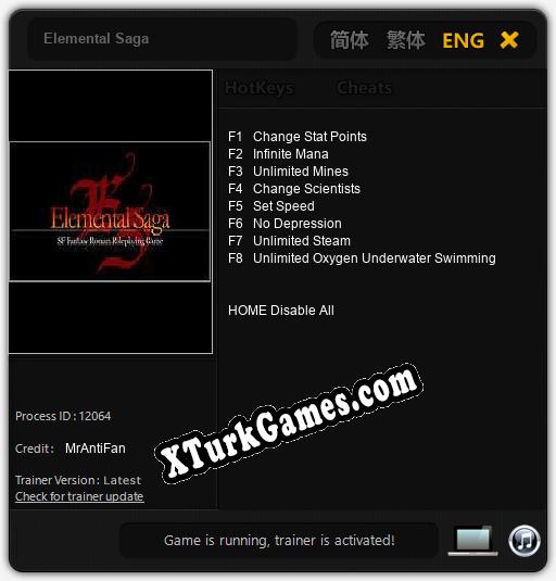 Elemental Saga: Trainer +8 [v1.6]