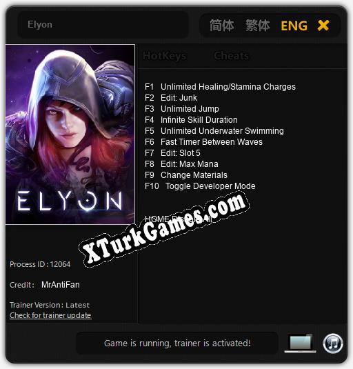 Elyon: Trainer’ı (V1.0.20)