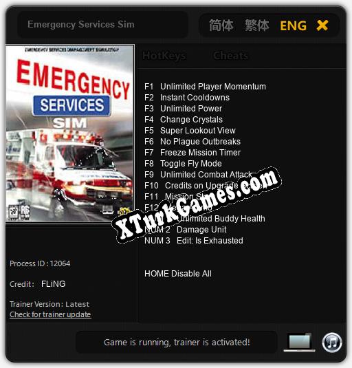 Emergency Services Sim: Trainer’ı (V1.0.55)