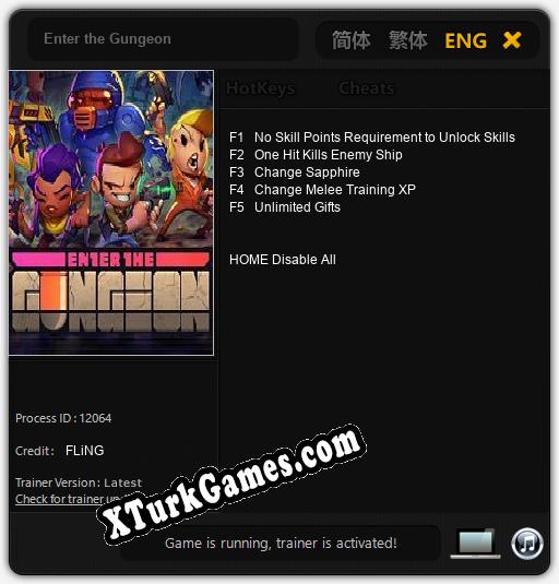 Enter the Gungeon: Trainer +5 [v1.9]