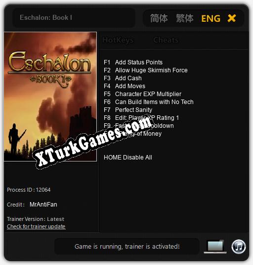 Eschalon: Book I: Cheats, Trainer +10 [MrAntiFan]