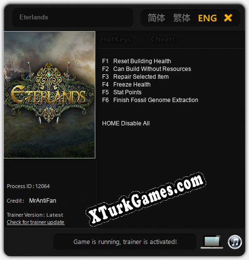 Eterlands: Cheats, Trainer +6 [MrAntiFan]