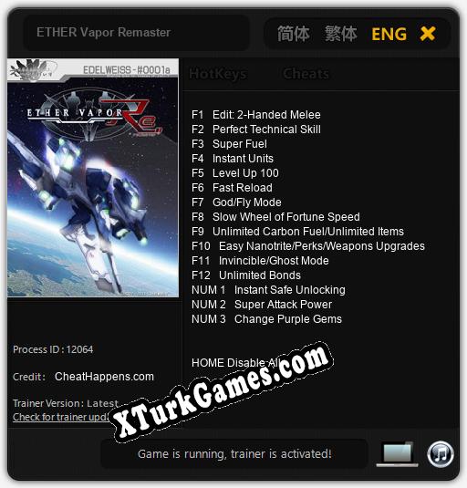 ETHER Vapor Remaster: Trainer +15 [v1.9]