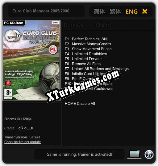 Euro Club Manager 2005/2006: Cheats, Trainer +11 [dR.oLLe]