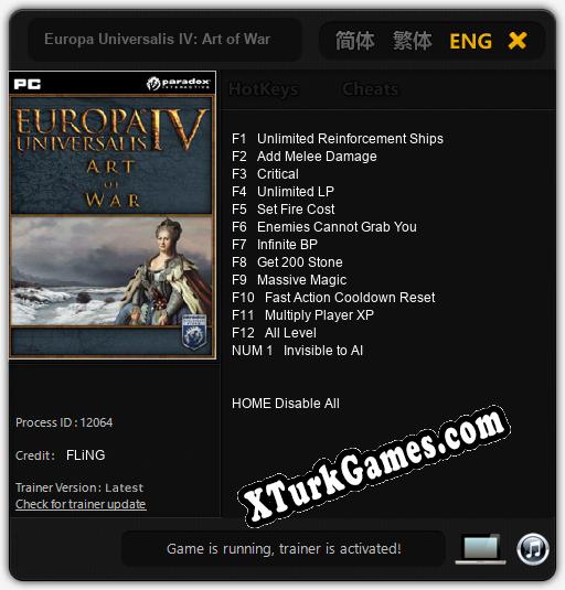 Europa Universalis IV: Art of War: Trainer +13 [v1.2]