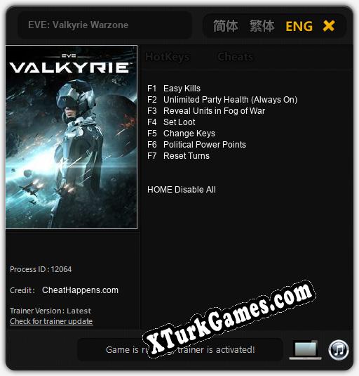 EVE: Valkyrie Warzone: Cheats, Trainer +7 [CheatHappens.com]