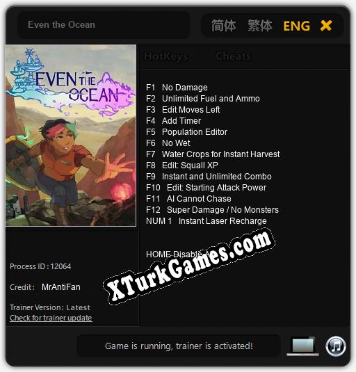 Even the Ocean: Trainer +13 [v1.3]