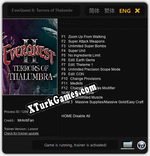EverQuest II: Terrors of Thalumbra: Trainer +15 [v1.7]