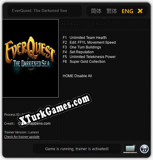 EverQuest: The Darkened Sea: Cheats, Trainer +6 [CheatHappens.com]