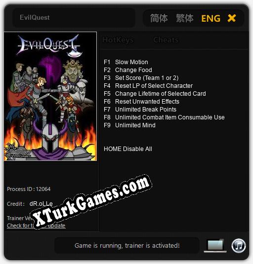 EvilQuest: Cheats, Trainer +9 [dR.oLLe]