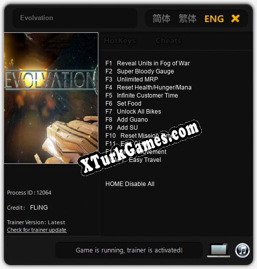 Evolvation: Cheats, Trainer +13 [FLiNG]