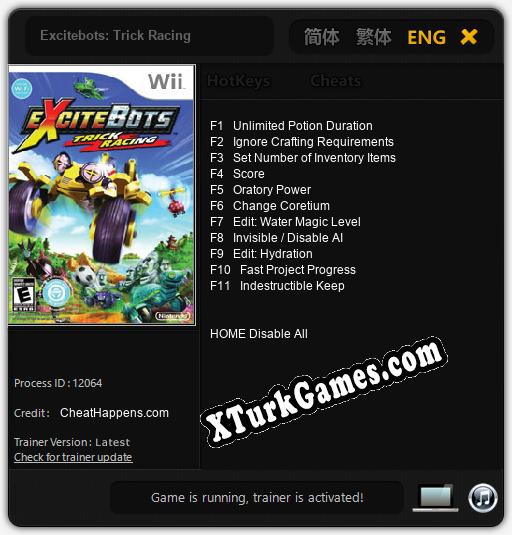 Excitebots: Trick Racing: Trainer +11 [v1.2]