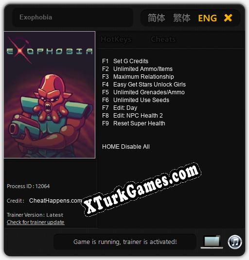 Exophobia: Cheats, Trainer +9 [CheatHappens.com]