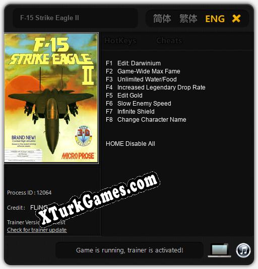 F-15 Strike Eagle II: Trainer’ı (V1.0.36)