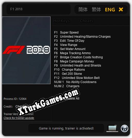 F1 2018: Trainer’ı (V1.0.4)