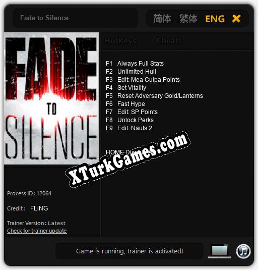 Fade to Silence: Trainer +9 [v1.5]