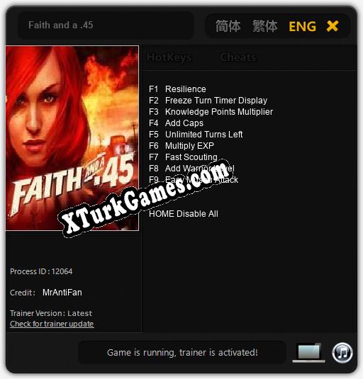 Faith and a .45: Cheats, Trainer +9 [MrAntiFan]