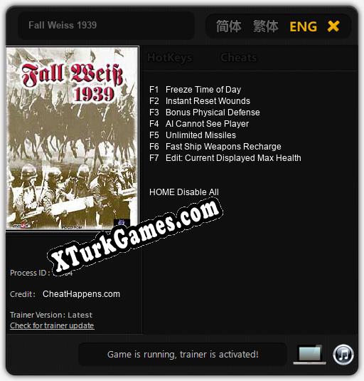 Fall Weiss 1939: Trainer’ı (V1.0.35)
