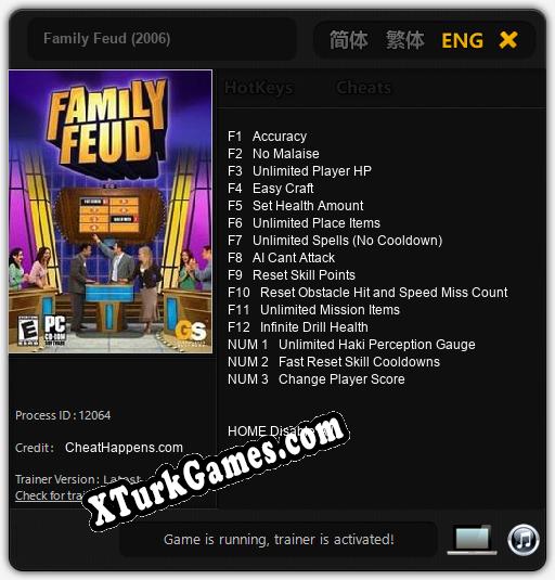 Family Feud (2006): Trainer +15 [v1.1]