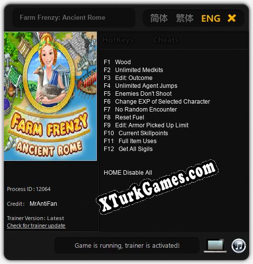 Farm Frenzy: Ancient Rome: Trainer’ı (V1.0.67)