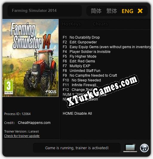 Farming Simulator 2014: Trainer +14 [v1.1]