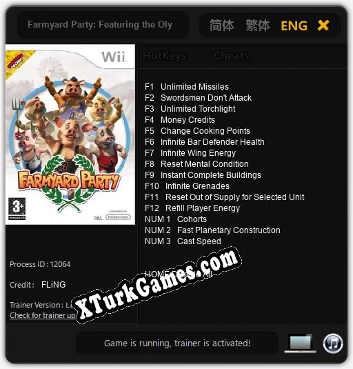 Farmyard Party: Featuring the Olympigs: Trainer +15 [v1.3]