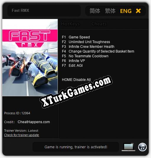 Fast RMX: Trainer +7 [v1.3]