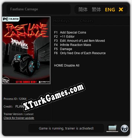 Fastlane Carnage: Trainer +6 [v1.3]