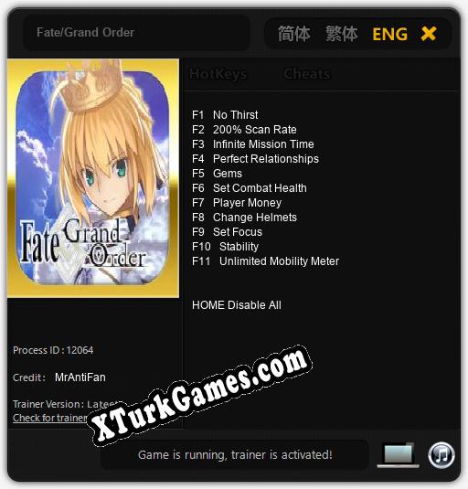 Fate/Grand Order: Trainer +11 [v1.5]