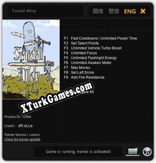 Feudal Alloy: Trainer +9 [v1.1]