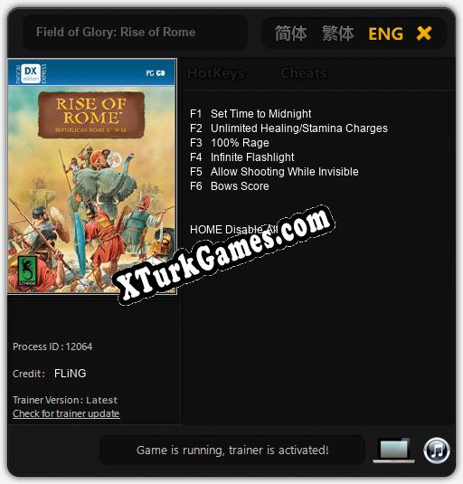 Field of Glory: Rise of Rome: Cheats, Trainer +6 [FLiNG]