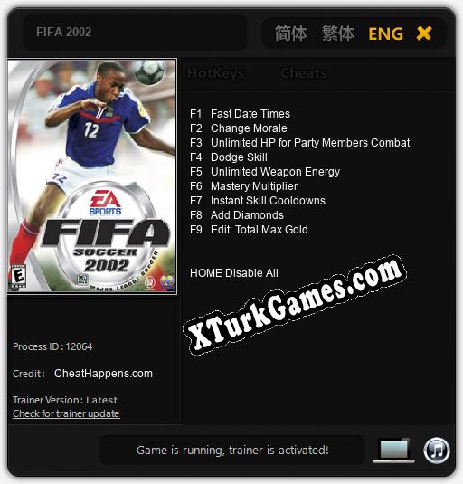 FIFA 2002: Trainer’ı (V1.0.12)