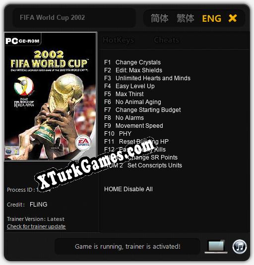 FIFA World Cup 2002: Trainer +14 [v1.9]