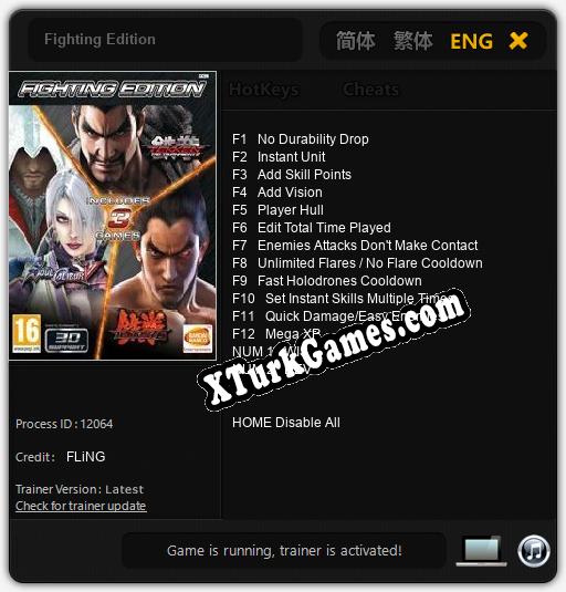İçin Trainer’ı Çıktı Fighting Edition [v1.0.3]