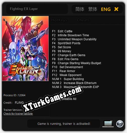 Fighting EX Layer: Cheats, Trainer +15 [FLiNG]