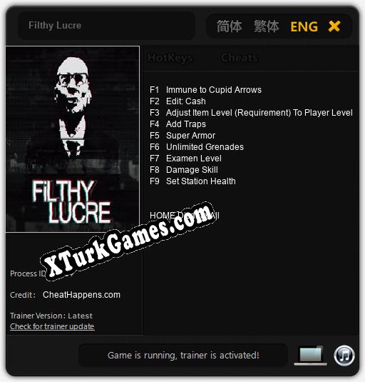 Filthy Lucre: Cheats, Trainer +9 [CheatHappens.com]