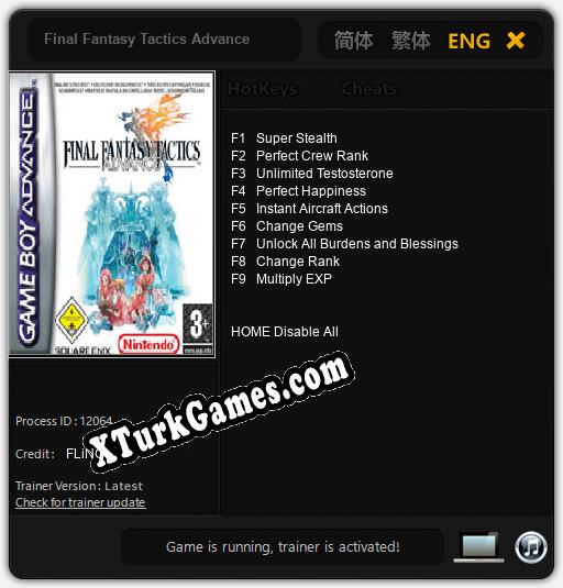 Final Fantasy Tactics Advance: Trainer +9 [v1.1]