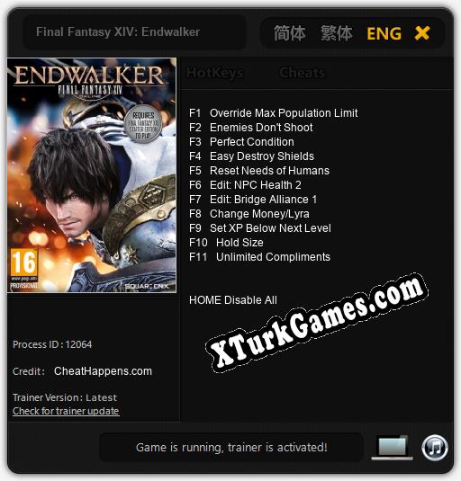 Final Fantasy XIV: Endwalker: Trainer’ı (V1.0.89)