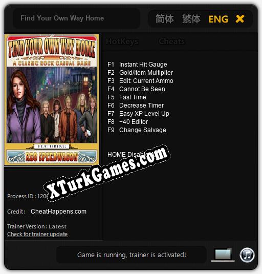 İçin Trainer’ı Çıktı Find Your Own Way Home [v1.0.5]
