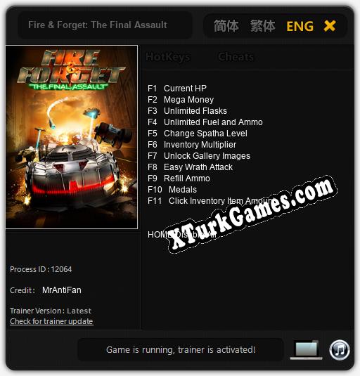 Fire & Forget: The Final Assault: Cheats, Trainer +11 [MrAntiFan]