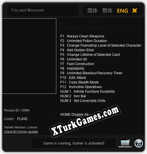 Fire and Maneuver: Trainer +15 [v1.4]