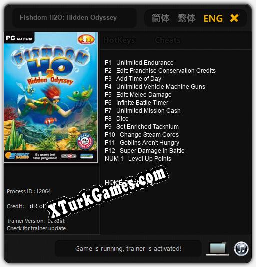 Fishdom H2O: Hidden Odyssey: Trainer +13 [v1.4]