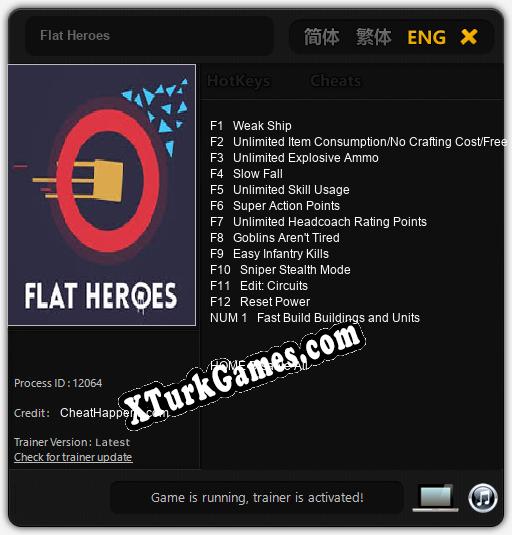 Flat Heroes: Trainer’ı (V1.0.97)