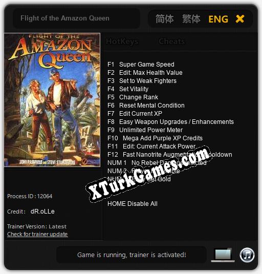 Flight of the Amazon Queen: Cheats, Trainer +15 [dR.oLLe]
