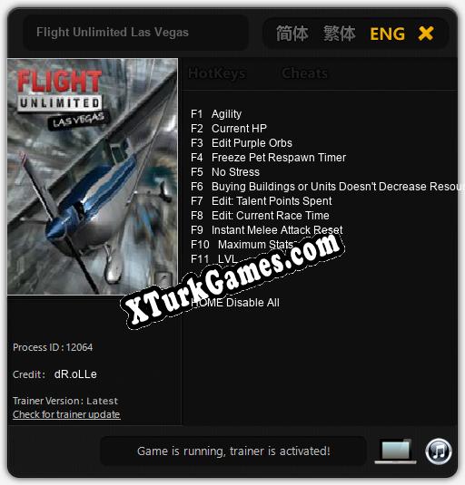 Flight Unlimited Las Vegas: Trainer’ı (V1.0.57)