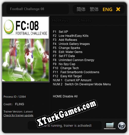 İçin Trainer’ı Çıktı Football Challenge 08 [v1.0.3]