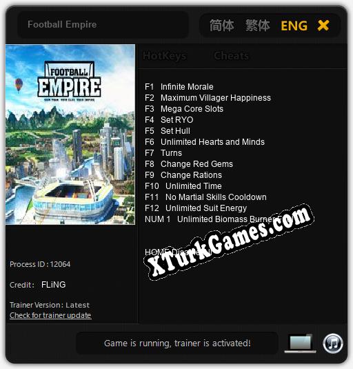 Football Empire: Trainer +13 [v1.1]